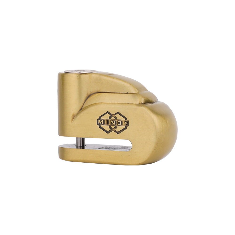 Art No.: D2, MINDY Bullet Key Automatic Return Bike Motorcycle Zinc Alloy Disc Brake Lock