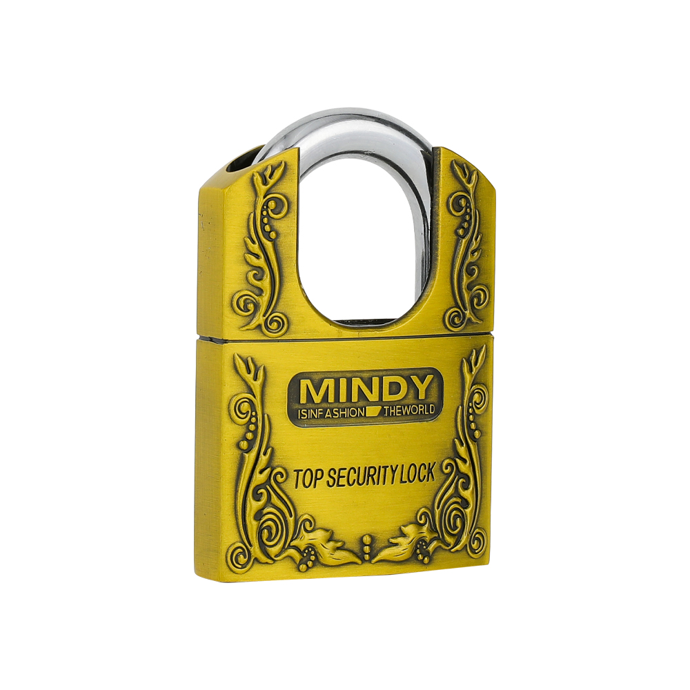 Art No.: AF4, MINDY Outdoor Courtyard Gate Anti-Ancient European Waterproof Anti-Pry-Proof Anti-Rust Bullet Key Zinc Alloy Padlock Beam Model