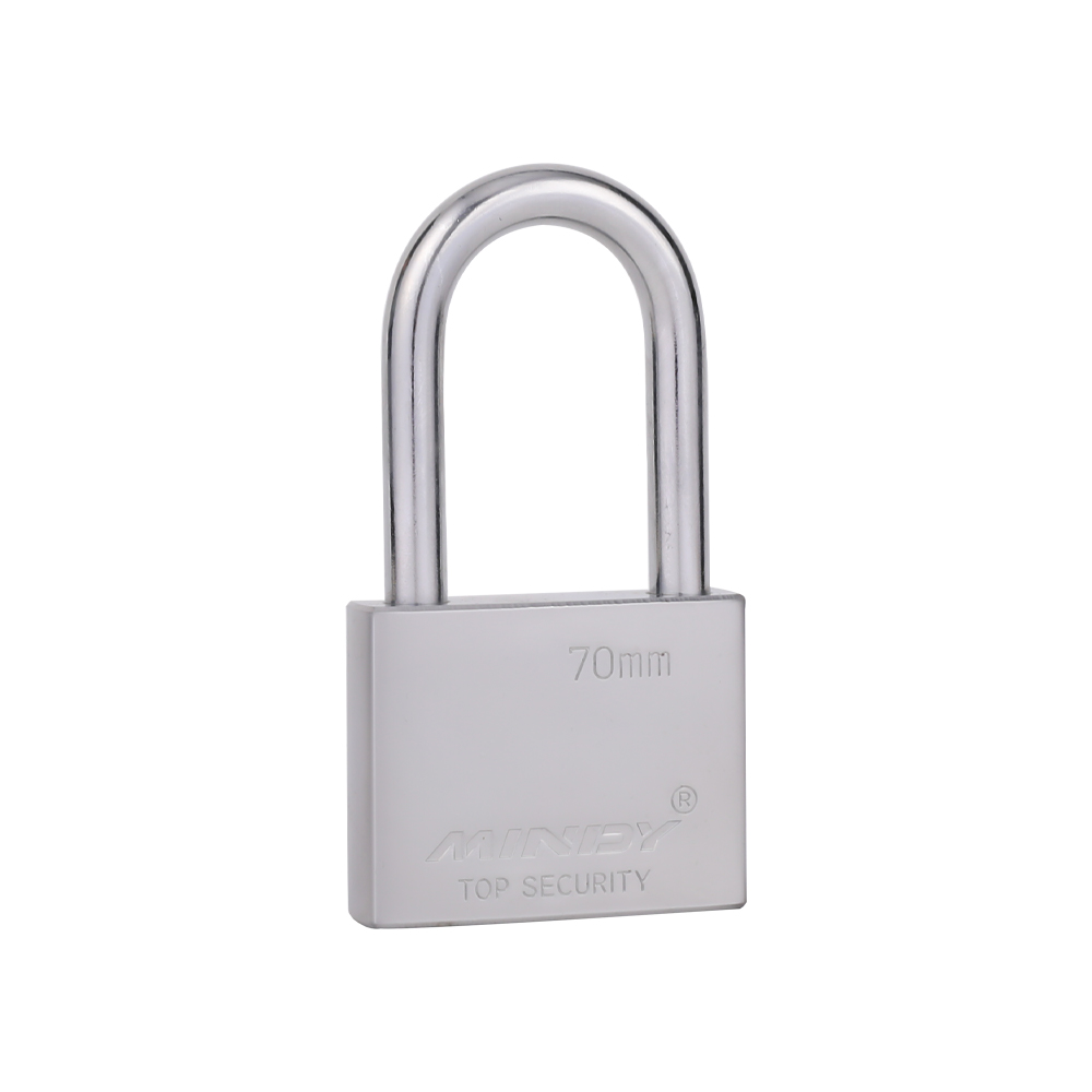 Art No.: BL5, Pearl-Plated Chrome Atomic Key Long Beam Iron Padlock