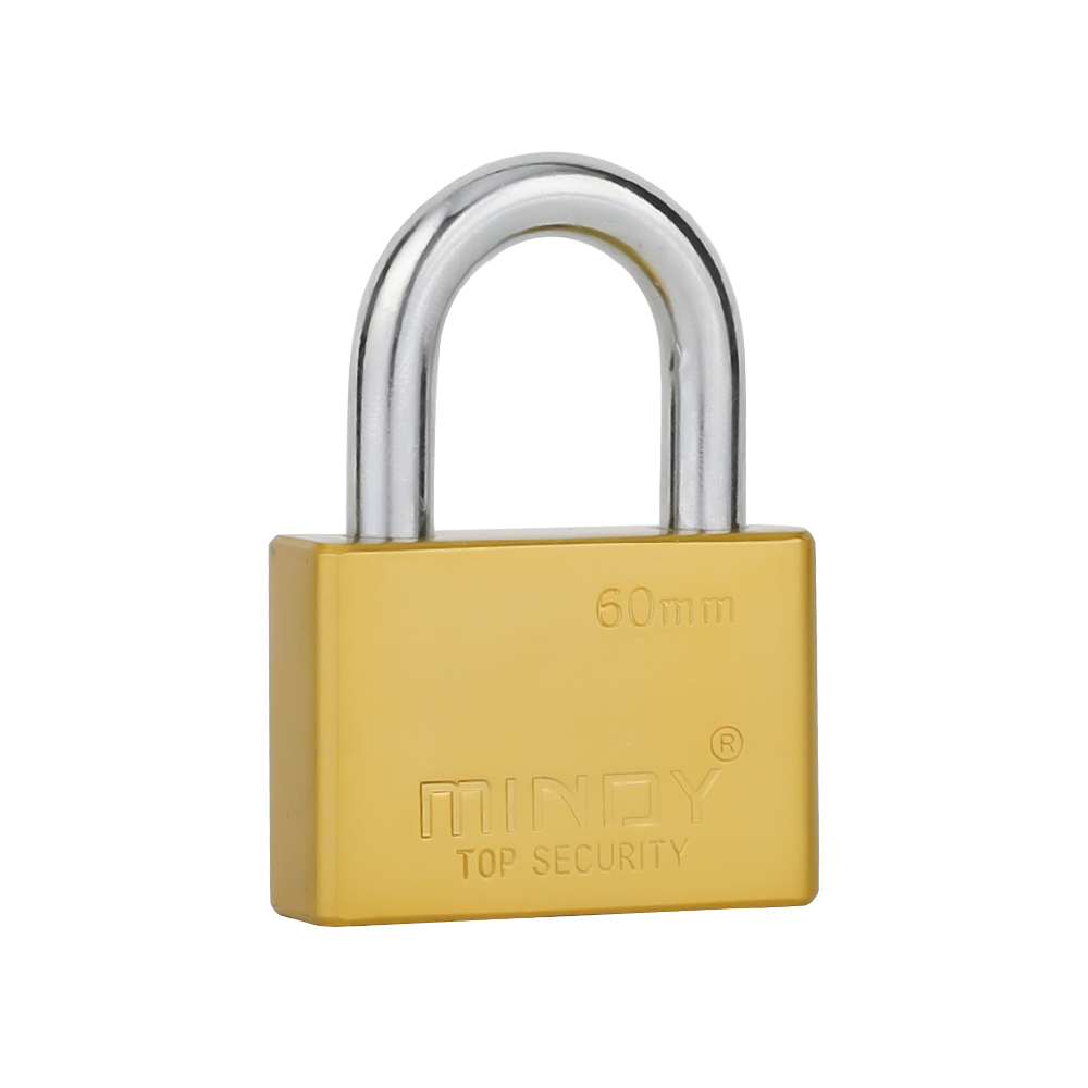Art No.: B6, MINDY Gold-Plated Small Rounded Blade Key Iron Padlock